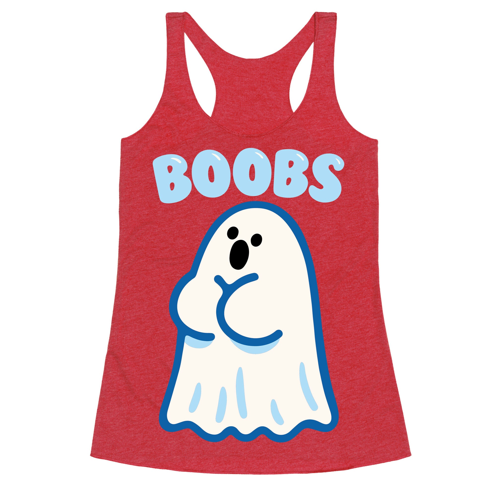Boobs Ghost Racerback Tank